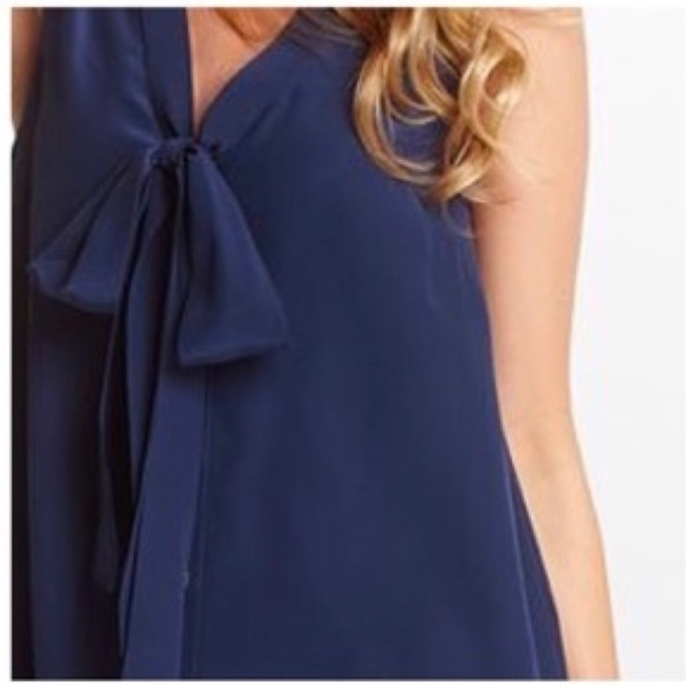 lilly pulitzer tie front dahlia silk top